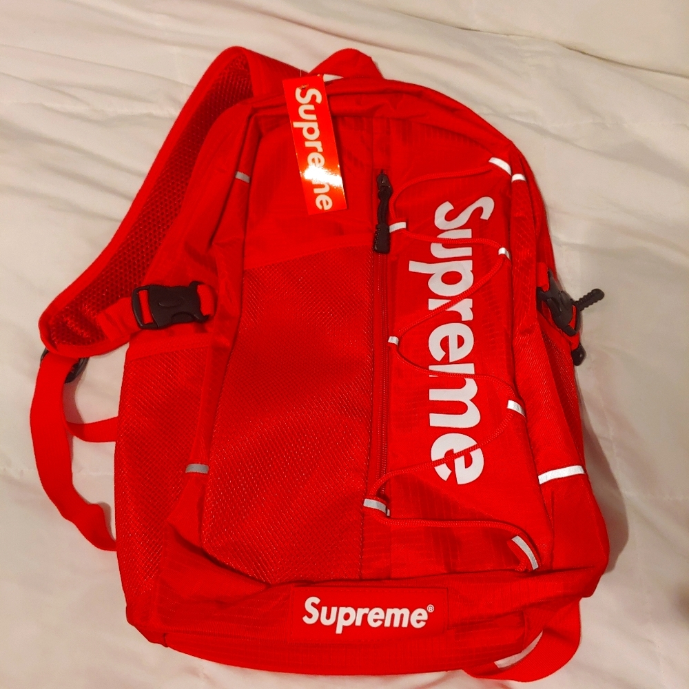 Supreme red backpack used once